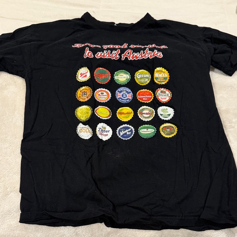 Womens Black Graphic T-Shirt